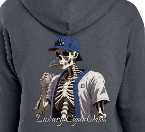 LCO White & Blue Baseball Hoodie