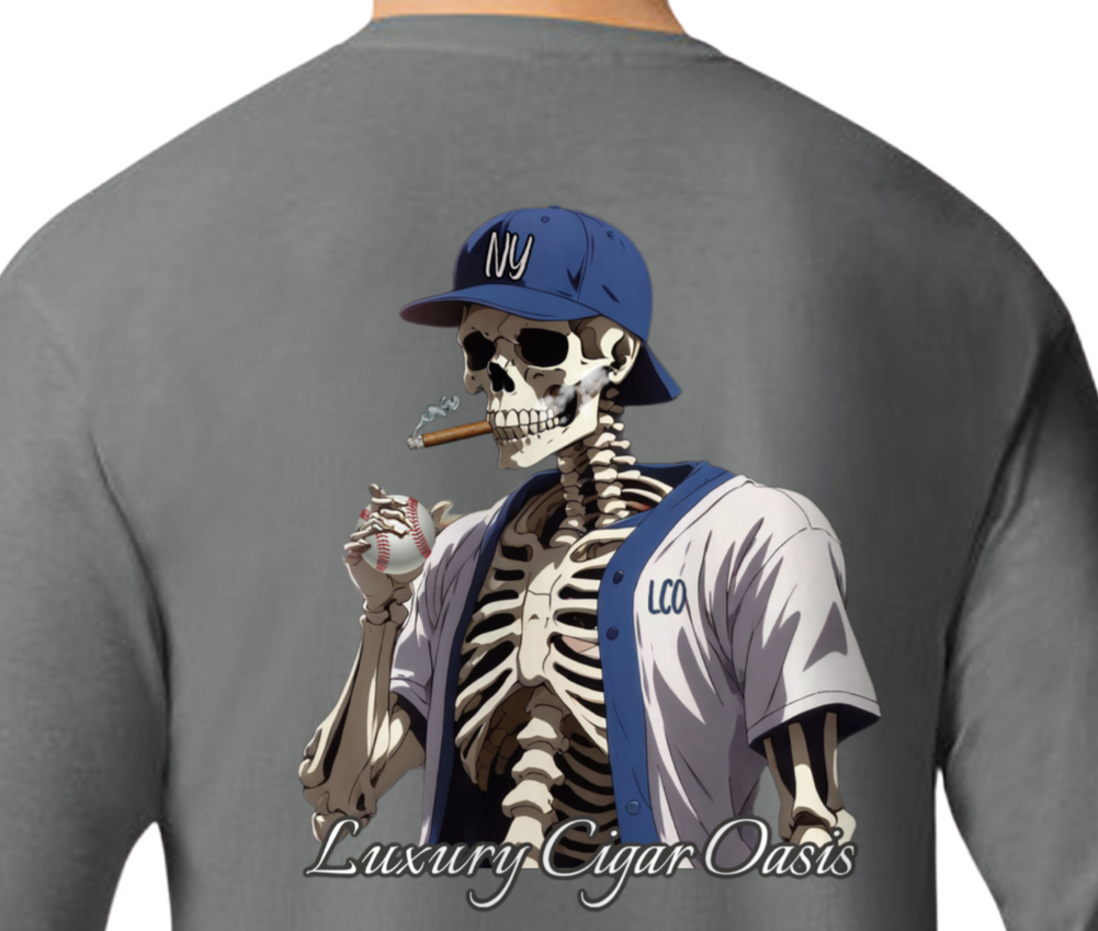 LCO White & Blue Baseball Long Sleeve
