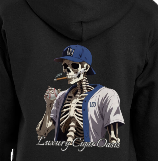 LCO White & Blue Baseball Hoodie