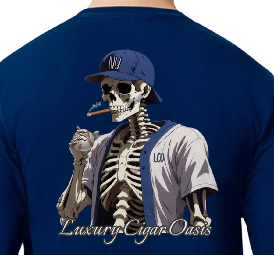 LCO White & Blue Baseball Long Sleeve